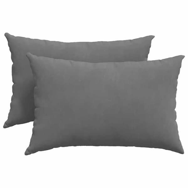 Soffkuddar - EXKLUSIV HEM - Set om 2 - 60 x 40 cm - Mörkgrå - Rektangulära Mörkgrå