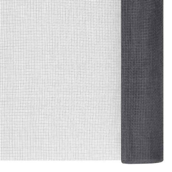 Netskærm - Exclusive Home - Glasfiber - 80 x 1000 cm - Rustbeskyttelse grå Grå