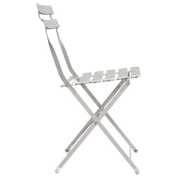 Maison Exclusive - Fällbar trädgårdsstol 2 st Beige Metall