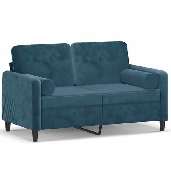 Soffa 2 platser - Maison Exclusive - Blå sammet - Metallram - Modern design Blå