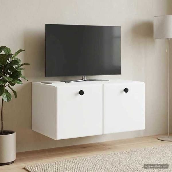 Maison Exclusive - Väggmonterad TV-möbel 59,5 x 41 x 30 cm Vit Ingenjörsträ