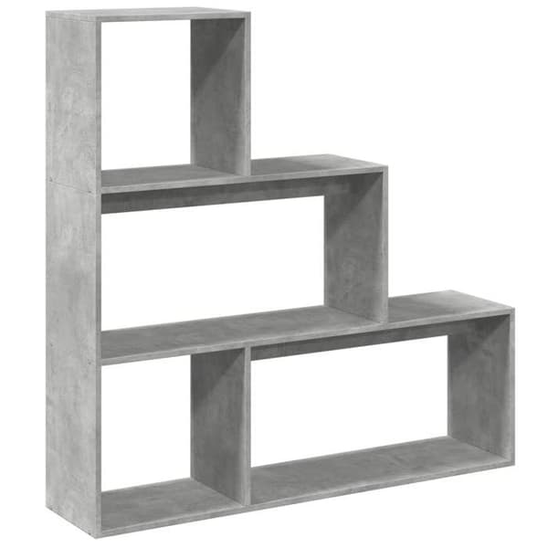 Maison Exclusive - Rumseparator hylde 3 niveauer grå beton 123x29x123 cm