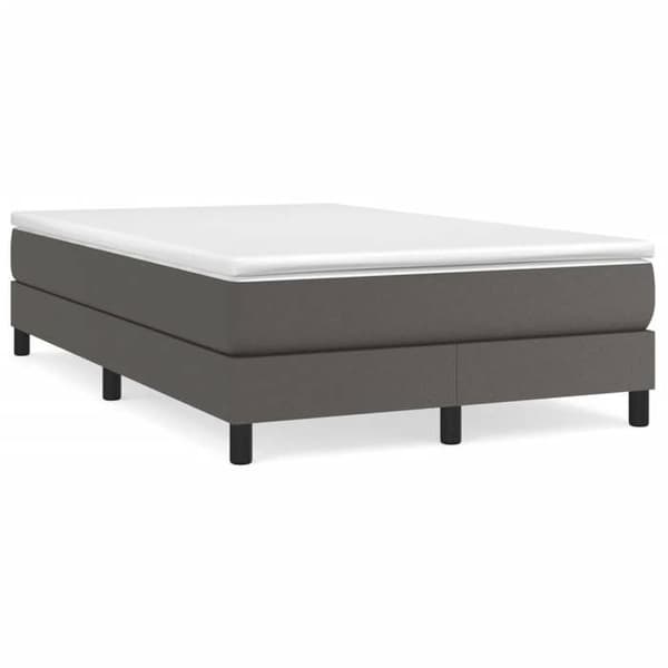 Maison Exclusive - Sängram med ribbor grå 120x200 cm konstläder