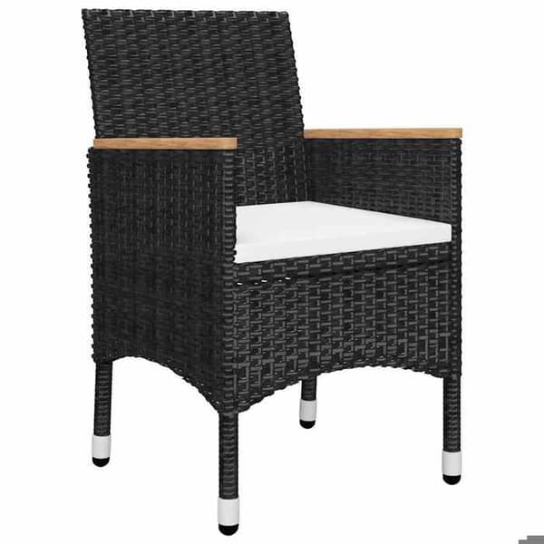 Maison Exclusive - Have spisebordssæt 9 dele Sort Svart