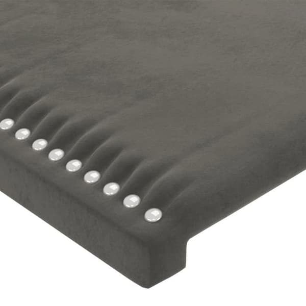 Maison Exclusive - Päätylevy korvilla Tummanharmaa 163x16x78/88 cm Sametti Mörkgrå