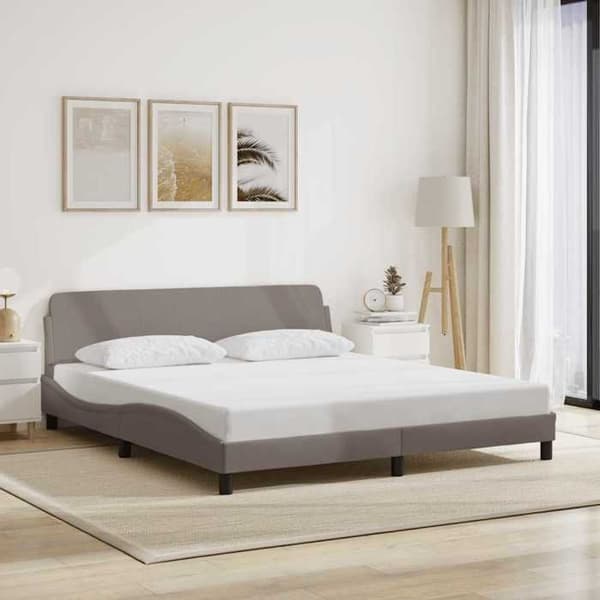Maison Exclusive - Sängram Dover taupe 180x200 cm tyg