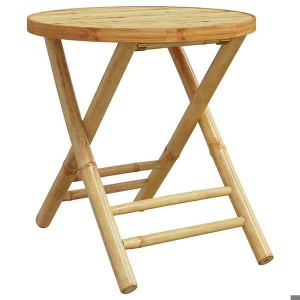 Maison Exclusive - Fällbart trädgårdsbord Ø45x45 cm bambu Ej specificerat