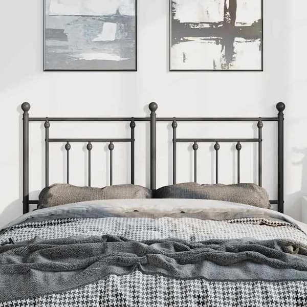 Maison Exclusive - Erstatnings hovedgærde i sort metal 135 cm
