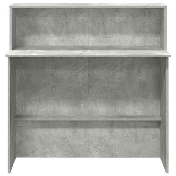 Maison Exclusive - Grå betong receptionsdisk 100x50x103,5cm ingenjörsträ