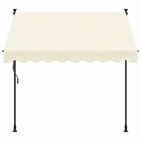 Maison Exclusive - Retractable awning cream 250x150 m tyg och stål Grädde