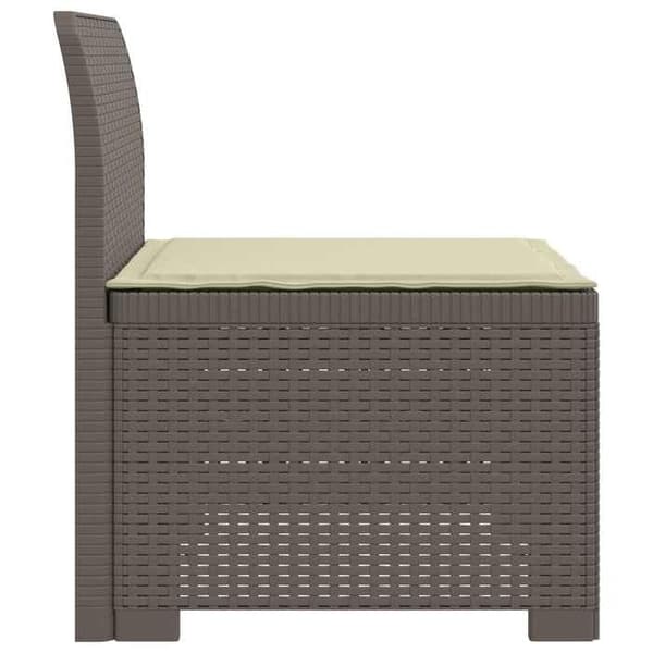 Havemøbel - EKSKLUSIVT HUS - 1-persons sofa - Rattanlook - Polypropylen (PP) - Lys grå Ljusgrått