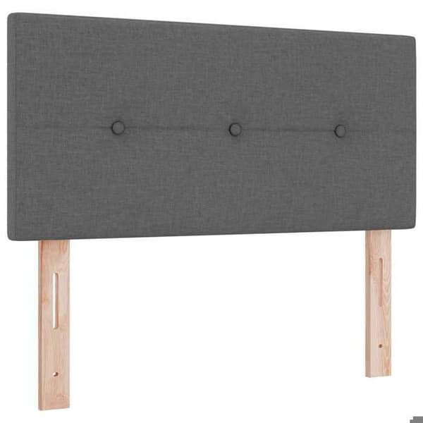 Maison Exclusive - LED-hovedgærde med LED-strips Mørkegrå 80 cm stof