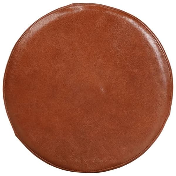 Maison Exclusive - Barstolar set om 2 i äkta läder och solid akaciaträ