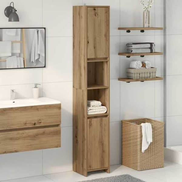 Maison Exclusive - Badeværelsesskab i håndlavet eg 30x30x183,5 cm