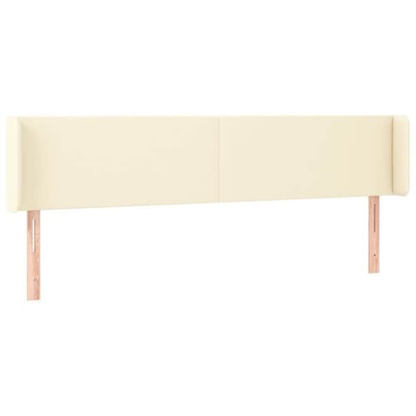 Maison Exclusive - LED Hovedgærde Creme 183x16x78/88 cm Simililæder