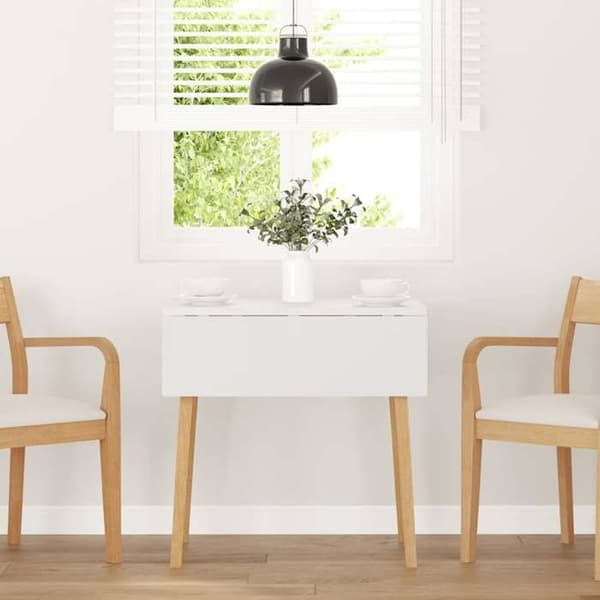 Matbord - EXKLUSIV HEM - Modern design med fällbara sidor - Massivt gummiträ - Brun - Mångsidig