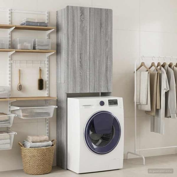 Maison Exclusive - Toilettskabe ZWOLLE Sonoma grå 66 x 25,5 x 190 cm