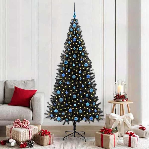 Maison Exclusive - Musta joulukuusi 210 cm PVC