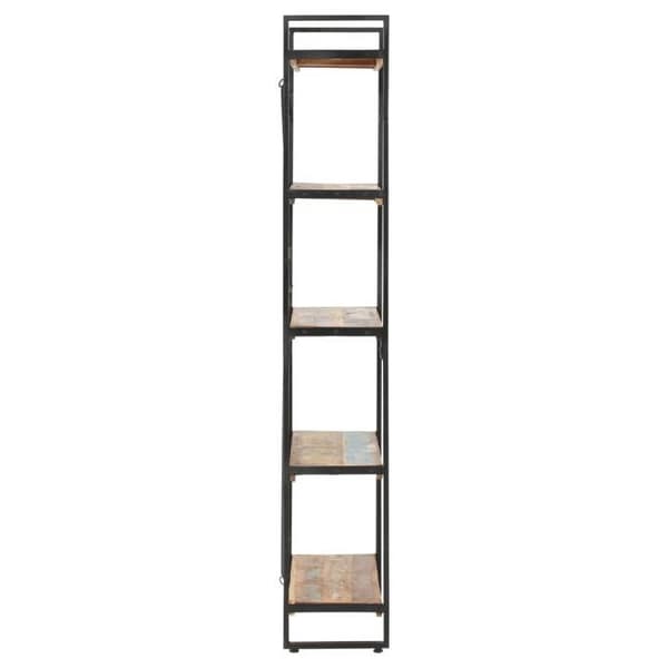 Maison Exclusive - Bibliotek 5 niveauer 90x30x180 cm Solid genbrugstræ brun
