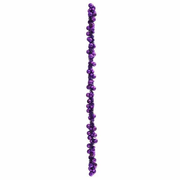 Maison Exclusive - LED Julgransgirlang med Lila Bollar 186 cm Polystyren