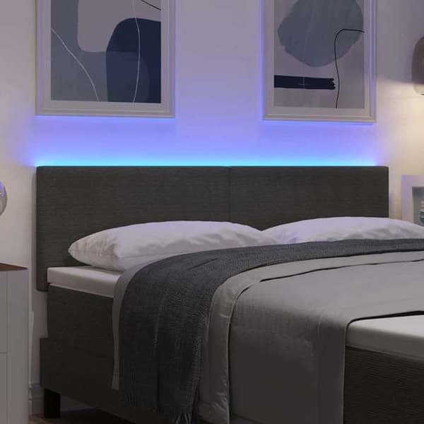 Maison Exclusive - LED-huvudgavel Ljusgrå 144 cm Sammetstyg