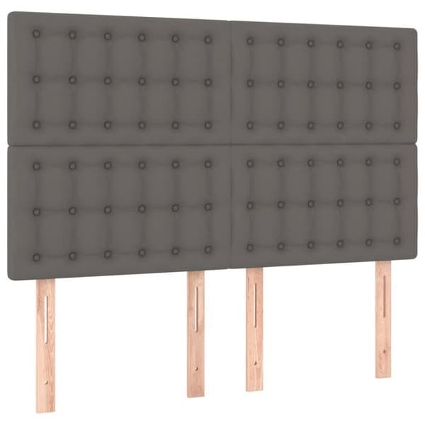 Maison Exclusive - Hovedgærde Grå 144x5x118/128 cm Simil læder Grå