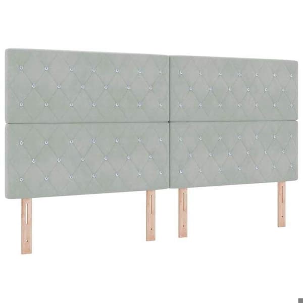 Maison Exclusive - Jousipatja vaaleanharmaa 200 x 200 cm sametti Ljusgrått
