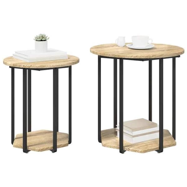 Maison Exclusive - Sæt af 2 sideborde Brun 50 x 50 x 50,5 cm brun