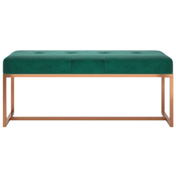 Maison Exclusive - Tummanvihreä penkki 110x36x45 cm Sametti