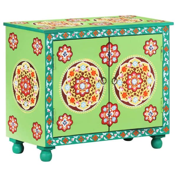 Maison Exclusive - Håndmalet multicolor buffet 70x35x60 cm mango træ Flerfärgad