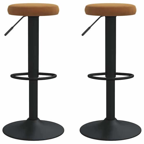 Maison Exclusive - Barstolar set om 2 brun sammet