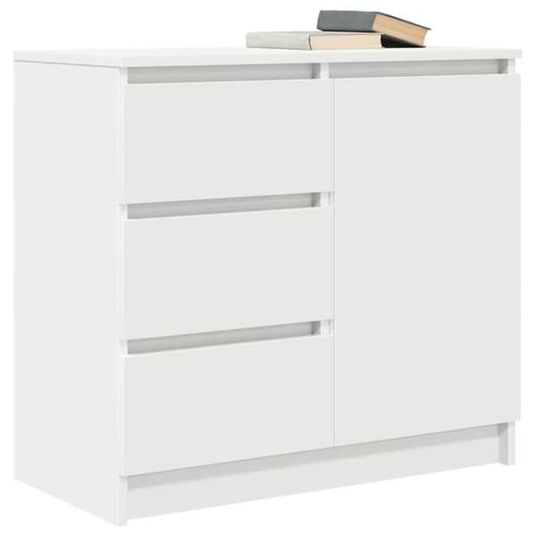 Maison Exclusive - Buffé med låda vit 71x35x65 cm ingenjörsträ Vit