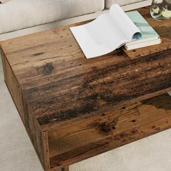 Maison Exclusive - Alustatabletti Vanha puu 100 x 46 x 35 cm Insinööripuu