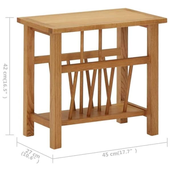 Maison Exclusive - Tidningsbord 45x27x42 cm Solid ek