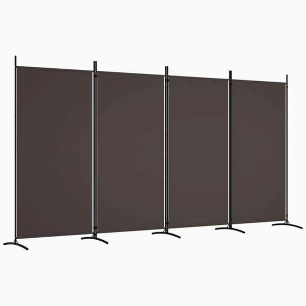 Maison Exclusive - Skillevæg 4 paneler Brun 346x180 cm Stof