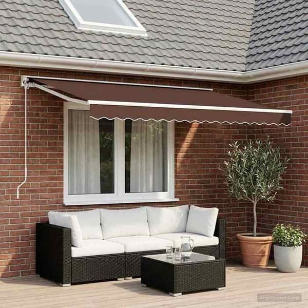 Maison Exclusive - Erstatningstof til brunt markise 450x300 cm polyester