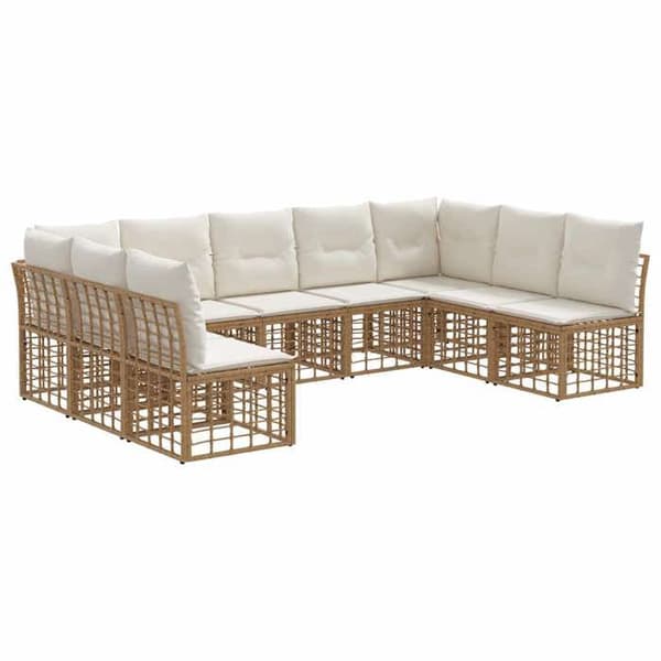 Maison Exclusive - Utomhussoffgrupp i naturlig polyester