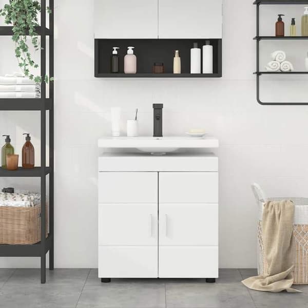 Maison Exclusive - Badrumsskåp Set TULUM Vit 60 x 34 x 63 cm Vit