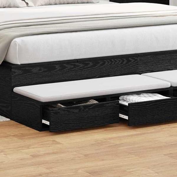 Maison Exclusive - Sengekasser i sort eg 200 x 36,5 x 16,5 cm