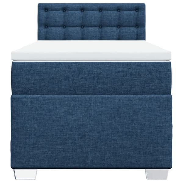 Maison Exclusive - Sengestel med springmadras Blå 90x200 cm Stof