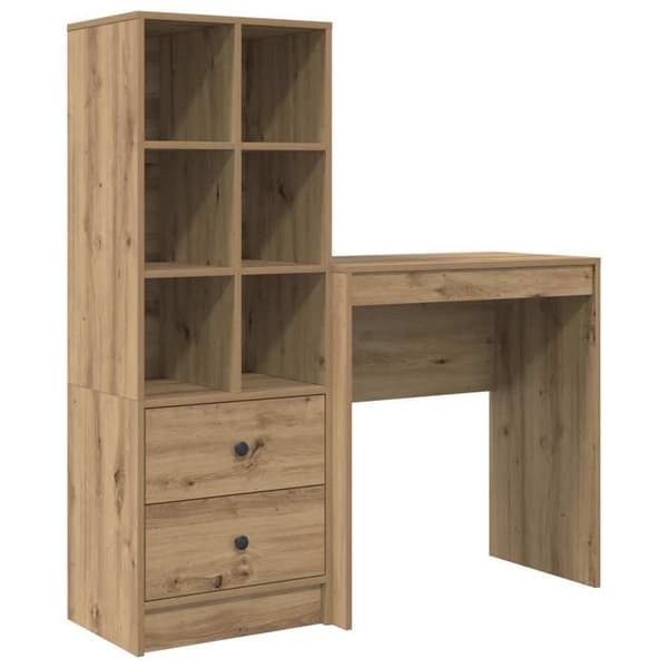 Maison Exclusive - Håndlavet egetræskontor 115,5 x 40 x 127 cm 2 stk brun