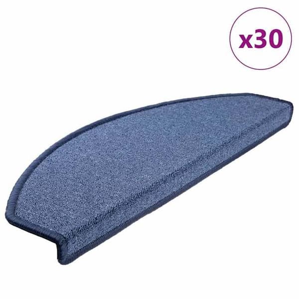 Maison Exclusive - Trappe tæppe 30 stykker 65 x 24 x 4 cm Blå Halvmåne Stor
