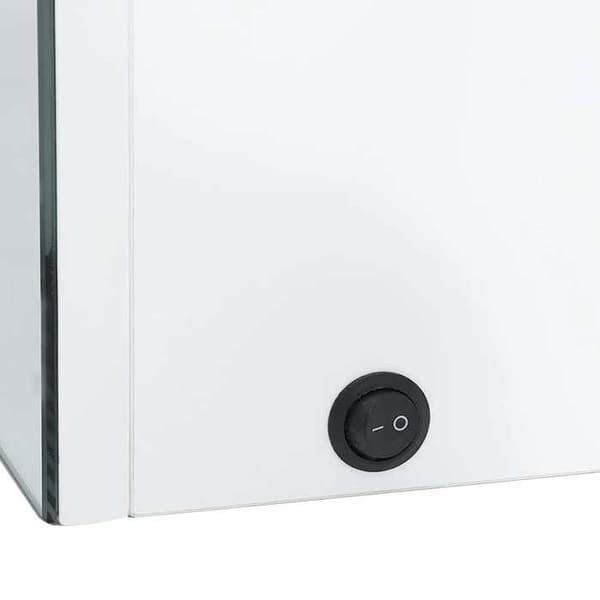 Maison Exclusive - Spegelskåp för badrum med LED 89x14x62cm Blank vit