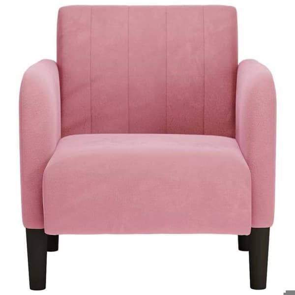 Maison Exclusive - Stol med armlæn rosa 54 cm velour