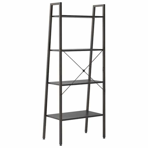 Maison Exclusive - Ställning med 4 hyllor Svart 56x35x140 cm