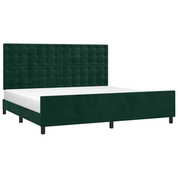Maison Exclusive - Patja ilman runkoa tummanvihreä 200x200 cm sametti Mörkgrön