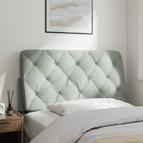 Maison Exclusive - Ljusgrå sänggavelkudde 100 cm sammet