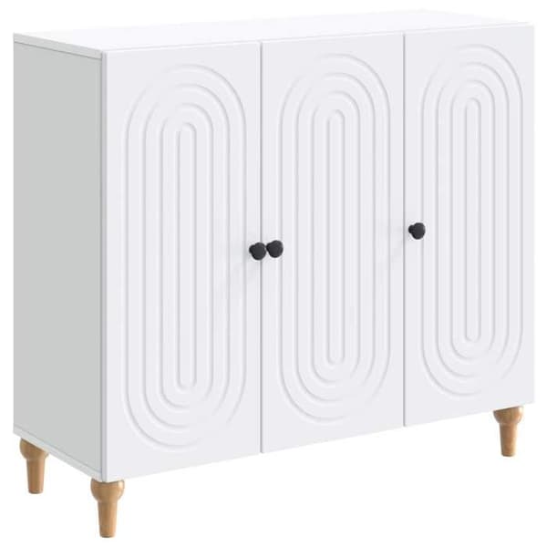 Maison Exclusive - Buffé Vit 89 x 34,5 x 80 cm Ingenjörsträ