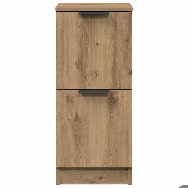 Maison Exclusive - Buffet i egetræ, håndlavet 30x30x70 cm, ingeniørtræ