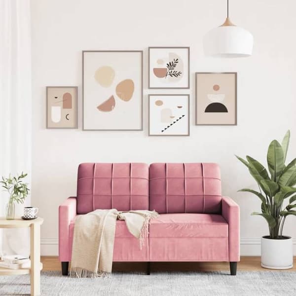 Maison Exclusive - Soffa 2-sits Rosa 120 cm Sammet Ros